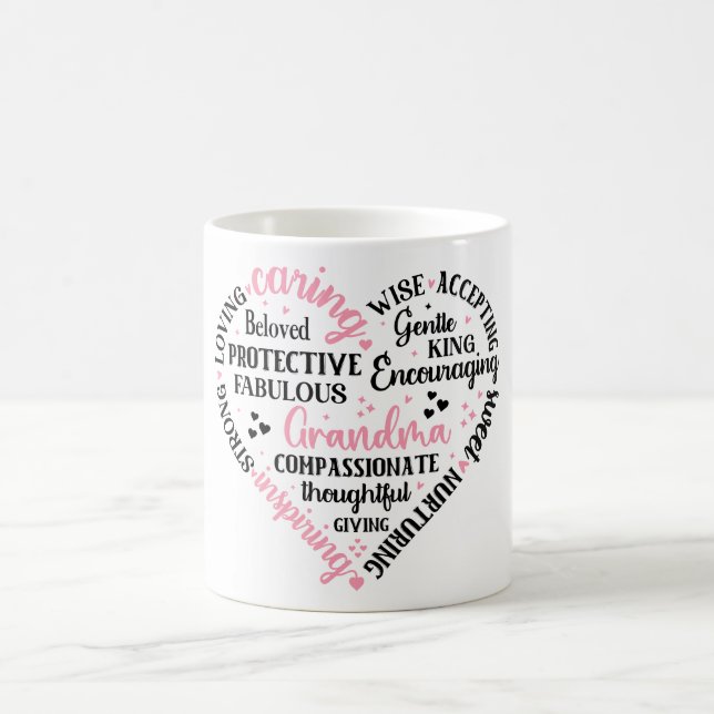 Cute Grandma/Heart Definition Coffee Mug (Center)