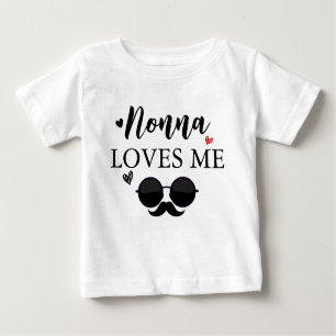Cute Grandma Nonna Loves Me Customize Baby T-Shirt