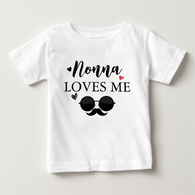 Cute Grandma Nonna Loves Me Customize Baby T-Shirt (Front)