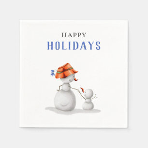 Cute Grandma Snowman Christmas Party Napkins