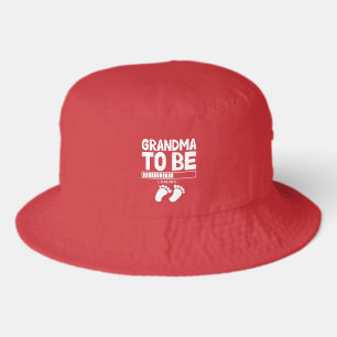 Cute Grandma-to-be word art Bucket Hat