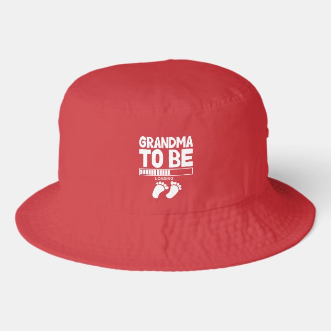 Cute Grandma-to-be word art Bucket Hat (Front)