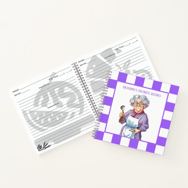 Cute Grandma's favorite recipe Notebook (Inside)