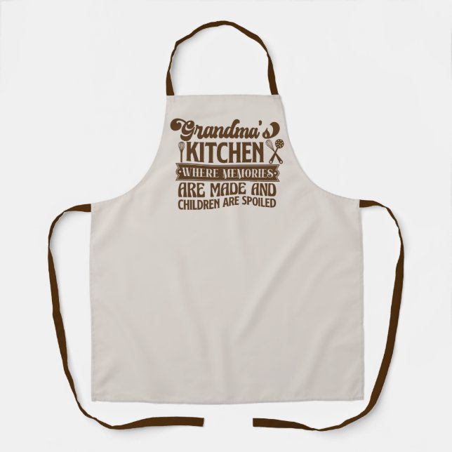 Cute Grandma's kitchen word art  Apron (Front)