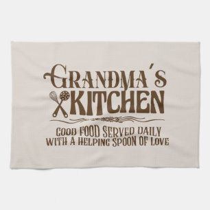 Cute Grandma's kitchen word art  Towel