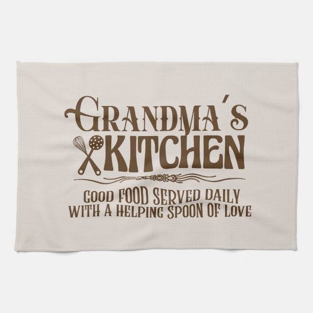 Cute Grandma's kitchen word art  Towel (Horizontal)