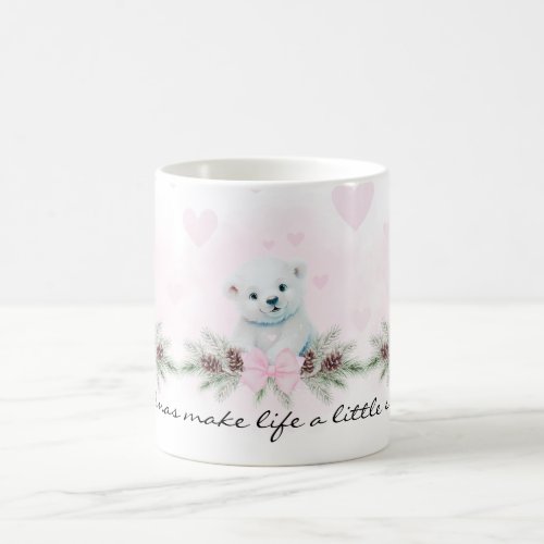 Cute Grandmas Make Life Sweeter Pink Hearts Coffee Mug