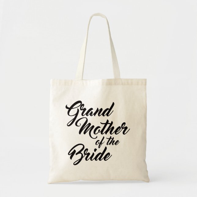Cute Grandmother of the Bride favour tote bag (Front)
