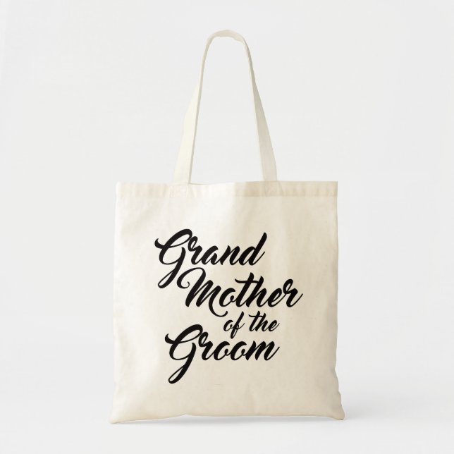 Cute Grandmother of the Groom favour tote bag (Front)