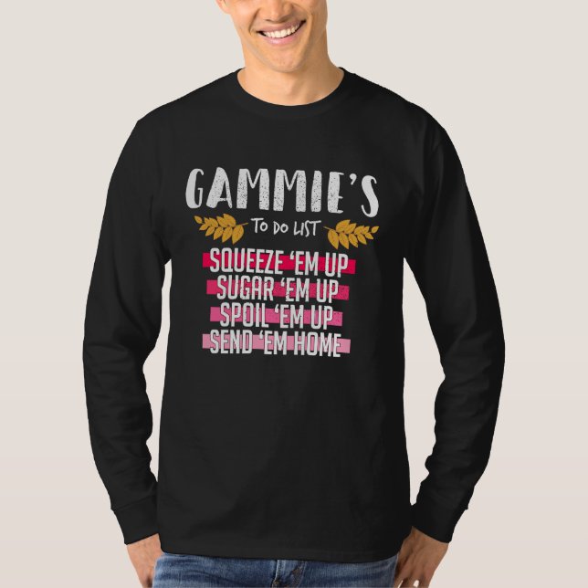 Cute Grandmothers Gammie To Do List T-Shirt (Front)