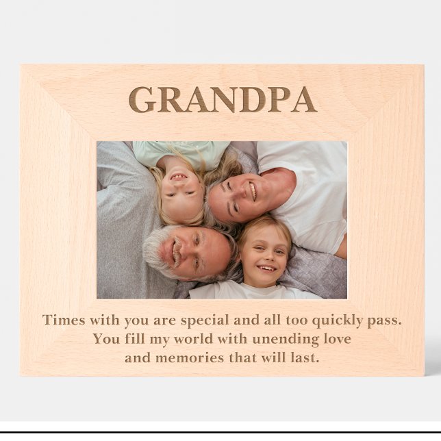Cute Grandpa Quote Custom Wood Picture Frames (Creator Uploaded)
