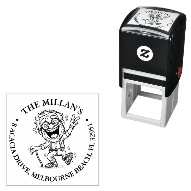 Cute Grandpa theme Self-inking Stamp (In Situ)