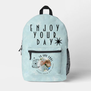 Cute Grandson Photo Gifts Printed Backpack