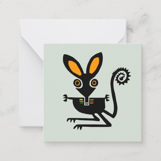 Cute graphic BILBY -Marsupial - Australia - Nature Note Card (Front)