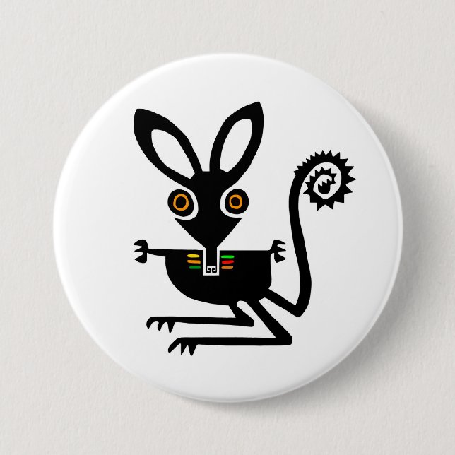 Cute graphic  BILBY - Marsupial - Wildlife - Button (Front)