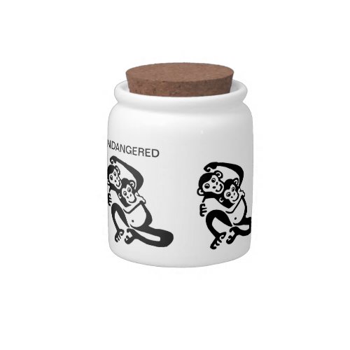  Cute graphic BONOBO _ Chimpanzee _Ecology _  Candy Jar
