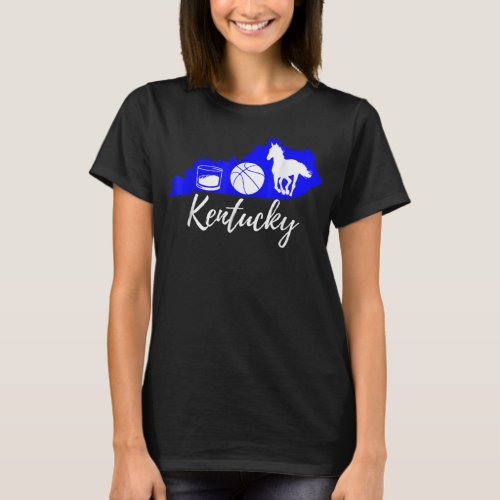 Cute Graphic Bourbon Basketball Horse Kentucky T_S T_Shirt