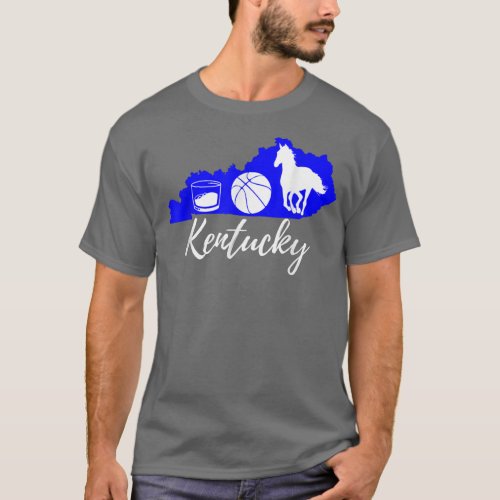 Cute Graphic Bourbon Basketball Horse Kentucky  T_Shirt