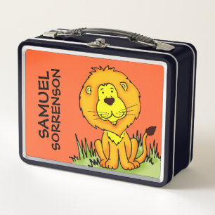 Cute graphic Lion kids named lunchbox