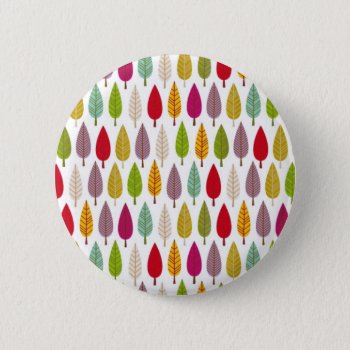 Cute Graphic Pattern With Trees Pinback Buttons by designalicious at Zazzle