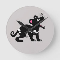  Cute graphic -  Tasmanian devil - Wildlife -Grey