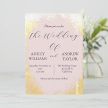 Cute Grass Yellow Elegant Pastel Pink Wedding