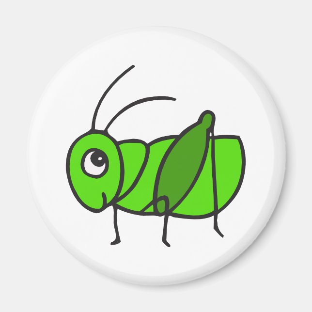 Cute Grasshopper Magnet (Front)