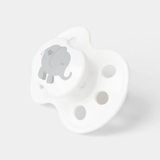 Cute Gray and Blue Baby Elephant Pacifier (Front Right)