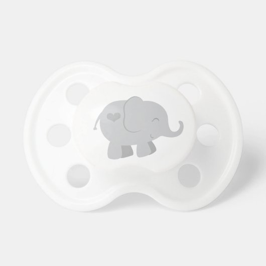 Cute Gray and Blue Baby Elephant Pacifier (Front)