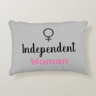 Cute Gray and Pink Independent Woman