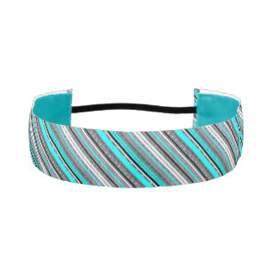 Cute gray aqua aztec patterns athletic headband