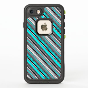 Cute gray aqua aztec patterns