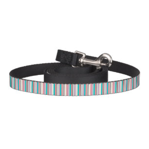 Cute gray aqua stripes pet leash