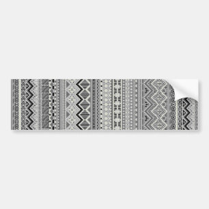 Cute gray aztec patterns design bumper sticker