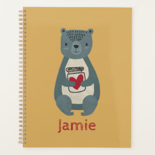 Cute Gray Bear Planner