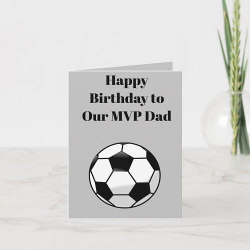 Cute gray&Black Sports Happy birthday card for Dad