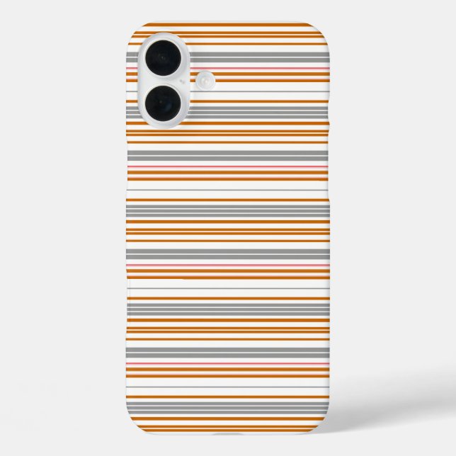 Cute gray brown stripes Case-Mate iPhone case (Back)