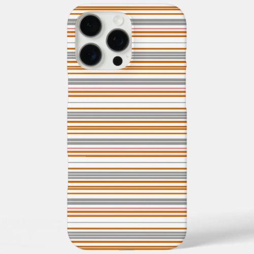 Cute gray brown stripes iPhone 16 pro max case