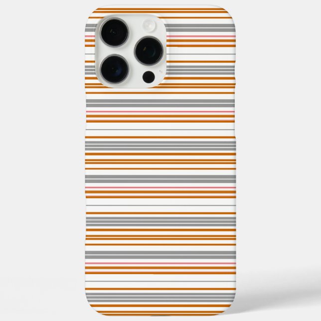 Cute gray brown stripes Case-Mate iPhone case (Back)