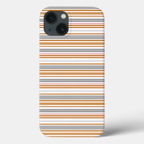 Cute gray brown stripes iPhone 13 case