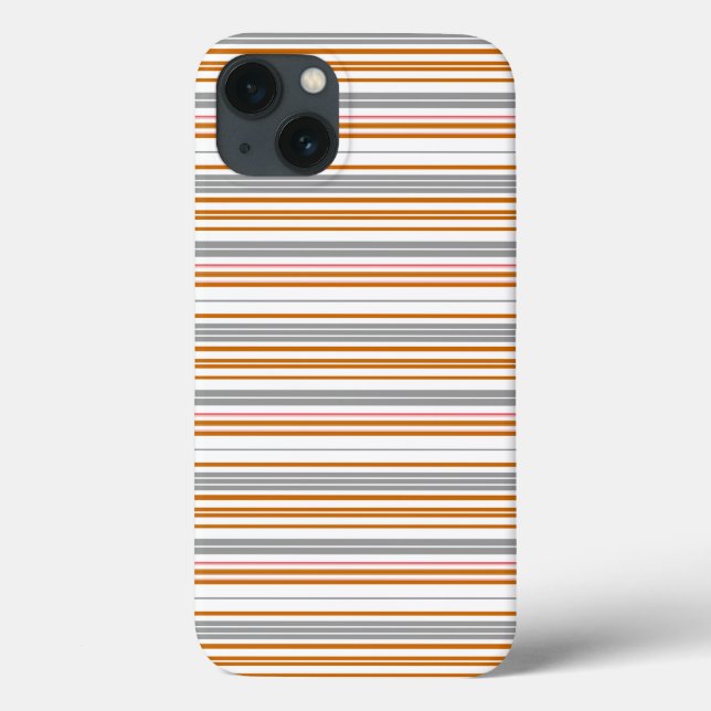 Cute gray brown stripes Case-Mate iPhone case (Back)