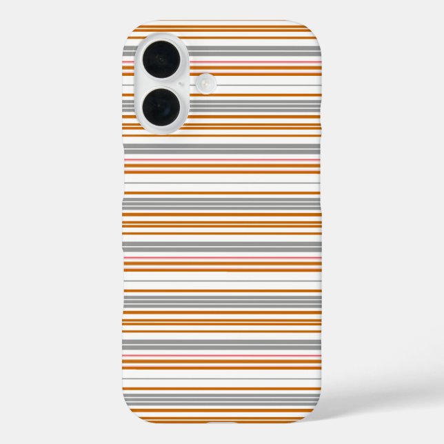 Cute gray brown stripes Case-Mate iPhone case (Back)