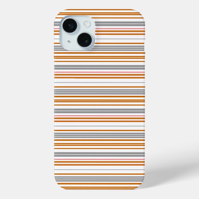 Cute gray brown stripes Case-Mate iPhone case (Back)