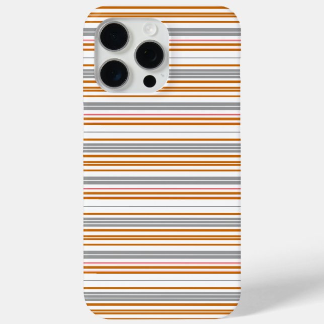 Cute gray brown stripes Case-Mate iPhone case (Back)