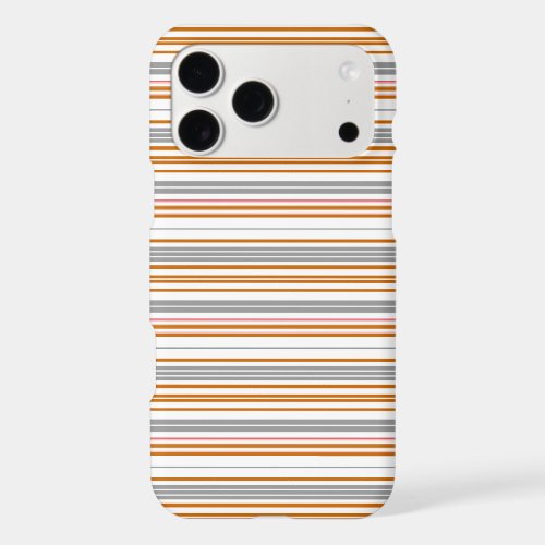 Cute gray brown stripes iPhone 17 pro max case