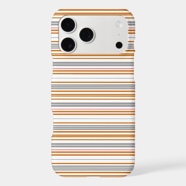 Cute gray brown stripes Case-Mate iPhone case (Back)