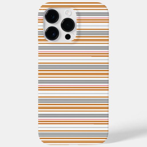 Cute gray brown stripes Case-Mate iPhone 14 pro max case