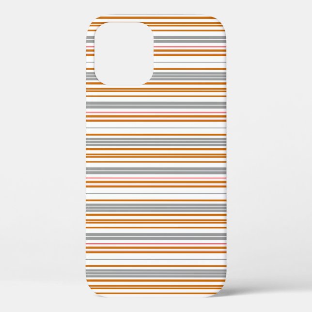 Cute gray brown stripes Case-Mate iPhone case (Back)