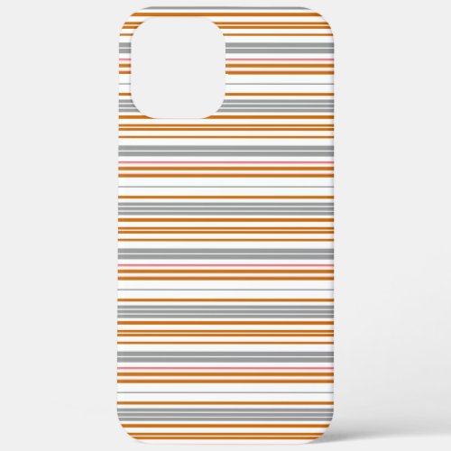 Cute gray brown stripes iPhone 12 pro max case
