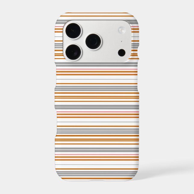 Cute gray brown stripes Case-Mate iPhone case (Back)